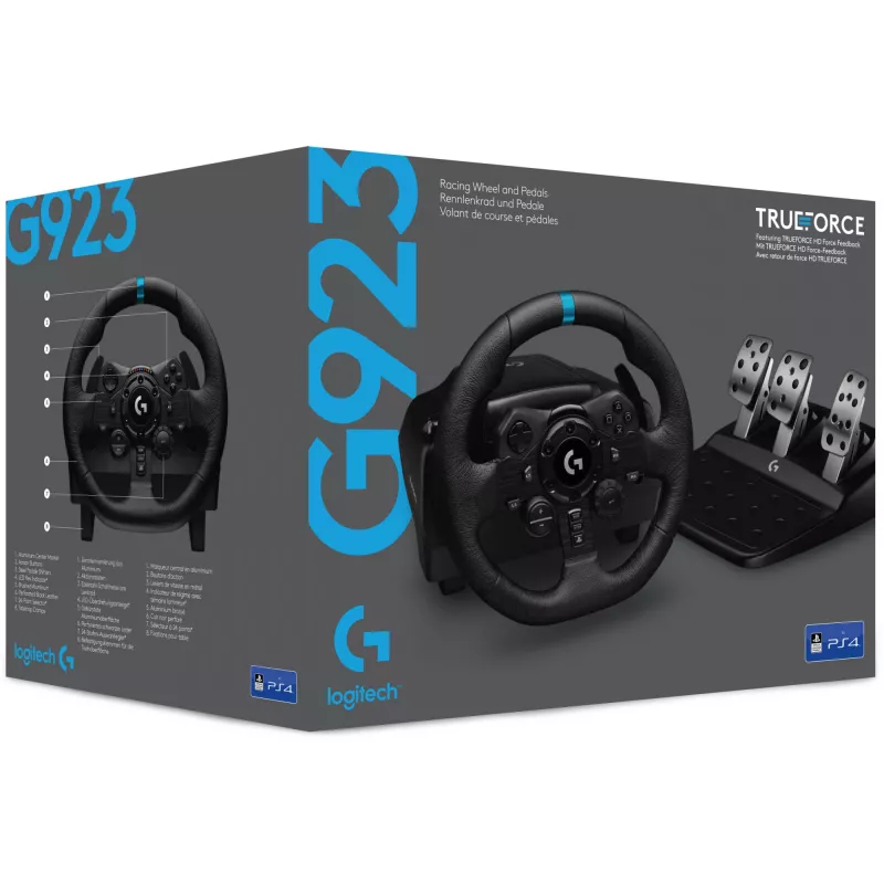 Logitech G G923 SE Czarny USB 2.0 Kierownica + pedały + joystick PC, PlayStation 4, PlayStation 5 (991-000531)