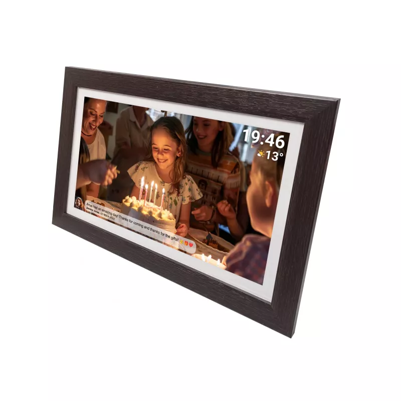 Cyfrowa ramka do zdjęć Denver PFF-1543DW Brązowa 39,6 cm (15,6 inch) Ekran dotykowy Wi-Fi