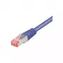 Tecline - Kabel krosowy - RJ-45 (M) na RJ-45 (M) - 1,5 m - SFTP, PiMF - CAT 6 - Bezhalogenowy, Snagless - Fioletowy (715015V)