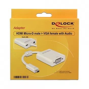 Adapter graficzny USB DeLOCK 65557 1920 x 1080 pikseli biały
