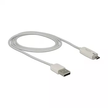 Kabel USB DeLOCK 1m USB 2.0 USB A Micro-USB B Biały