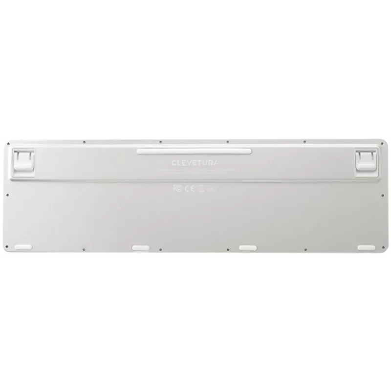 Bezprzewodowa klawiatura CLEVETURA CLVX 1 Touch-On-Keys AI — układ ANSI US Mac, przełączniki nożycowe, obudowa aluminiowa, interaktywne RGB