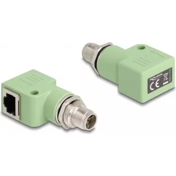 DeLOCK 60681 Zielone złącze M12 RJ45, pozłacane styki