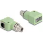 DeLOCK 60681 Zielone złącze M12 RJ45, pozłacane styki