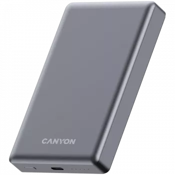 Canyon OnCharge 510 - Powerbank - 10.000 mAh - wejście USB-C - wyjście USB-C PD 20W + ładowanie bezprzewodowe magnetyczne
