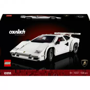 Zestaw konstrukcyjny LEGO Icons Lamborghini Countach 5000 Quattrovalvole 10337 — model ekspozycyjny, 1506 elementów, 340×90×160 mm