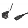 Kabel zasilający LANBERG CA-C13C-11CC-0050-BK — 5 m, złącze C13 do CEE7/7, kątowe C13