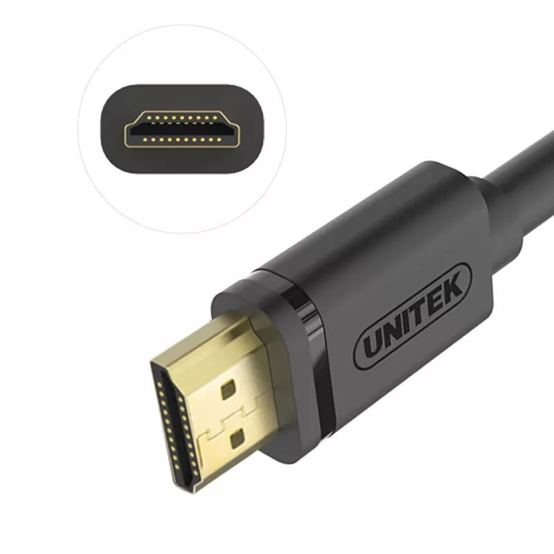 Przewód HDMI UNITEK Y-C138M 2 m HDMI Type A (Standard) Czarny