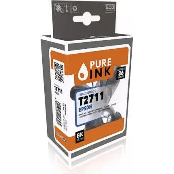 PURE INK EPST2711BK PI EPSON T2711 WF Tinte black HC rebuilt 1100Seiten Chip 17.7ml - Kompatibel - Schwarz