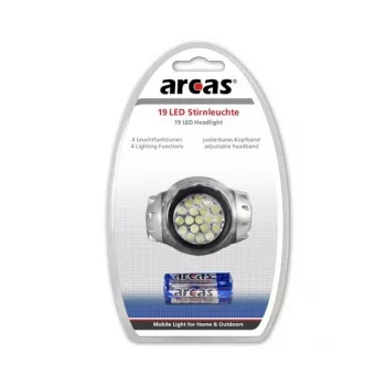 Latarka czołowa Arcas 19 LED, 4 tryby świecenia