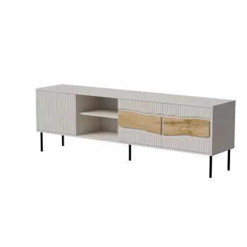 TV cabinet cama meble INSERTO 3D1W 190x40x62 cm wykończenie cashmere z LED