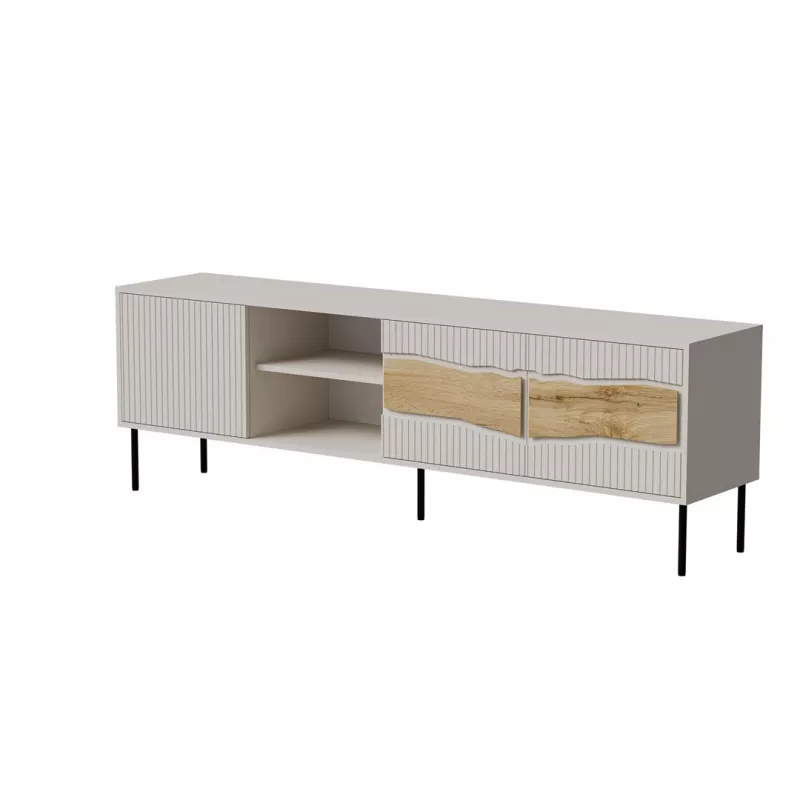 TV cabinet cama meble INSERTO 3D1W 190x40x62 cm wykończenie cashmere z LED