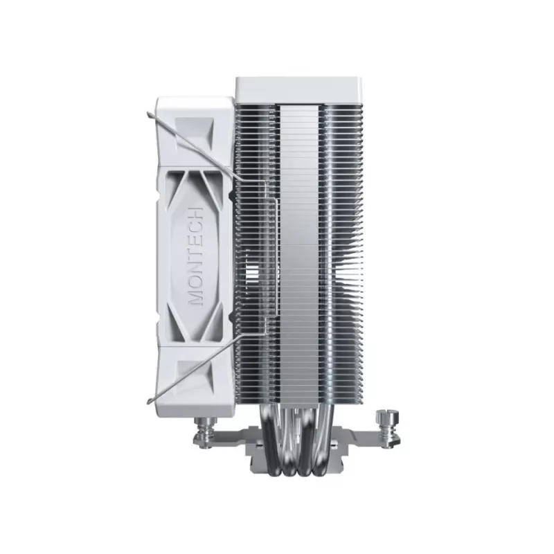 Chłodzenie powietrzne CPU Montech NX400, wentylatory 120 mm, białe, wymiary 156×74×120 mm, TDP 270 W