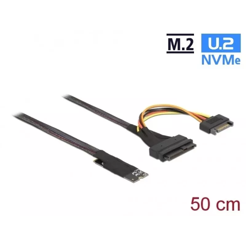 Adapter DeLOCK M.2 Key M do U.2 SFF-8639 NVMe z kablem 50 cm