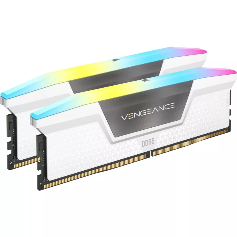 DIMM 32 GB DDR5-6400 (2x 16 GB) Dual-Kit, Memory biały, CMH32GX5M2B6400C32W, Vengeance RGB, INTEL XMP