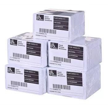 Karty Premier PVC Zebra, 30 mil (5 opakowań po 100 szt.)