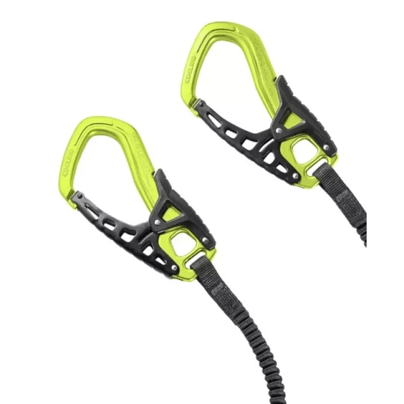 Lonża asekuracyjna Edelrid kabel COMFORT TRI — czarno-zielona, 532 g, minimalna waga użytkownika 40 kg