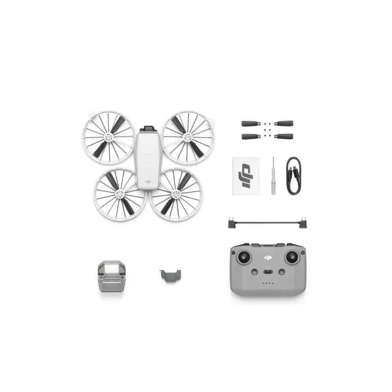 Dron DJI Flip 4 wirniki, kamera 48 MP, wideo 3840×2160, bateria 3110 mAh, czarny/biały