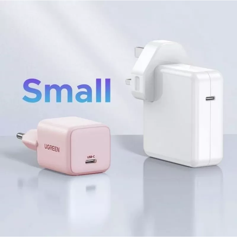 Zasilacz sieciowy UGREEN X512 20W USB-C PD szybkie ładowanie, różowy, wejście 100–240 V, 1× USB-C