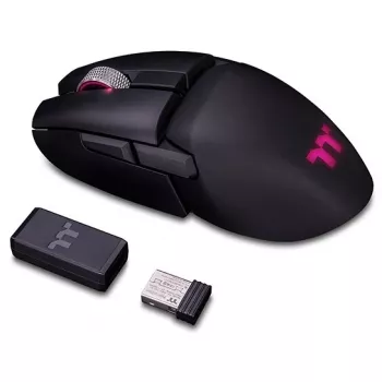 Mysz Thermaltake Argent M5 symetryczna RF bezprzewodowa+Bluetooth+USB Typ-A optyczna 16000 DPI (GMO-TMF-HYOOBK-01)