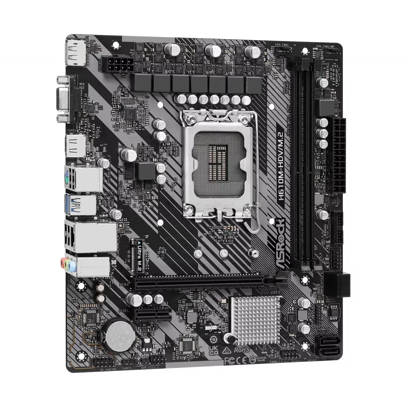 ASRock H610M-HDV/M.2 R2.0 LGA1700 DDR4 Micro-ATX Motherboard
