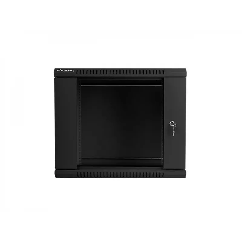 Szafa ścienna LANBERG 9U 19 cali WF01-6609-10B, 600×600×507 mm, 60 kg, IP20, czarna