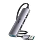 Koncentrator USB Unitek H1208CGY01 — 4-portowy USB 3.0 (5 Gb/s), wstecznie kompatybilny z USB 2.0, aluminium