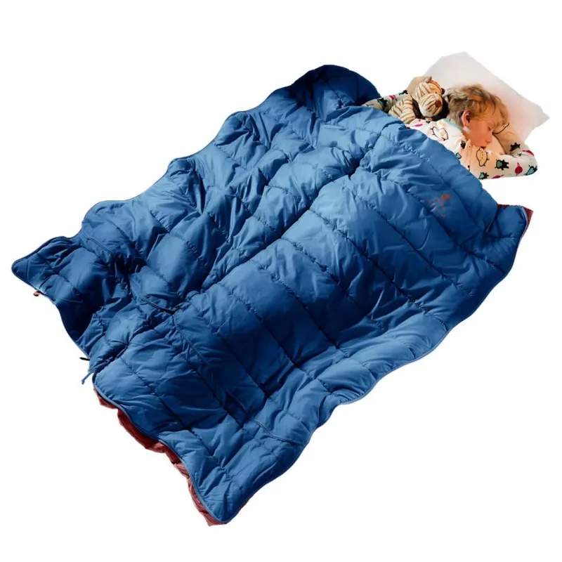 Dziecięcy śpiwór Deuter Starlight SQ (130-170 cm) - nightniebieski/redwood
