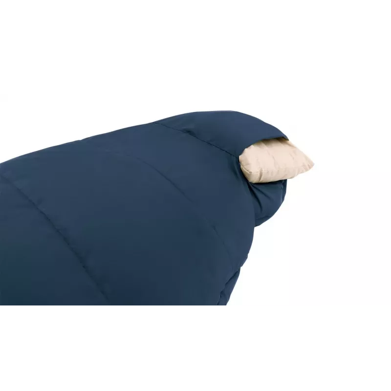 Śpiwór Outwell dziecięcy mumia poliestrowy niebieski — długość 1700 mm, szerokość 630 mm, dla użytkowników do 150 cm