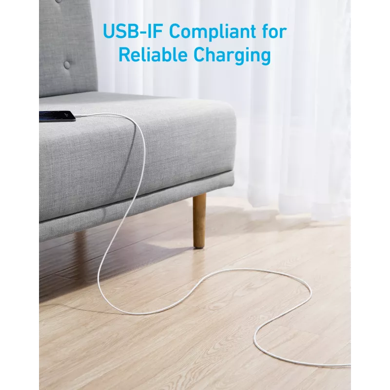 Kabel USB Anker 322 1,8 m USB A USB C Biały