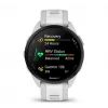 Smartwatch GARMIN Forerunner 165 — GPS, AMOLED 1,2 cala, 4 GB, 5 ATM, 11 dni pracy na baterii, szara koperta, biały pasek