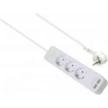 Listwa zasilająca helos ADVANCED 3-gniazdowa z ładowarką USB, biała, kabel 1,5 m