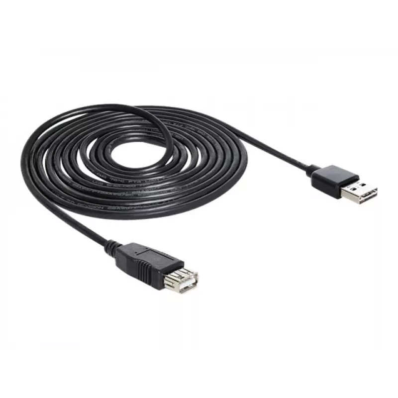 Kabel USB DeLOCK EASY-USB 2.0-A 5m Czarny