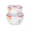 Komplet misek OURSSON BS4781RC/DC Okrągłe Ceramiczne 3L Białe 2 szt.