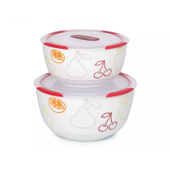 Komplet misek OURSSON BS4781RC/DC Okrągłe Ceramiczne 3L Białe 2 szt.