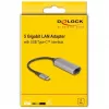 DeLOCK 81570 kabel Gender Changer USB Type-C RJ-45 0.15m Antracyt