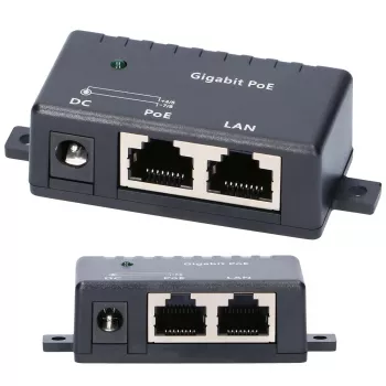 Gigabit PoE Injector Extralink 1 Port, 1x 1000Mb/s RJ45, Cube