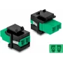 Moduł Keystone DELOCK 87074 płaski złącze LC zielony/czarny 16,5×29,2×21,9 mm