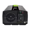 Przetwornica napięcia Green Cell PowerInverter LCD 12 V 500W/1000W do samochodu z wyświetlaczem - adapter/przetwornica czystej fali sinusoidalnej Auto Czarny