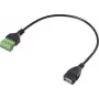 Kabel przejściowy Renkforce USB 2.0 [1x gniazdo 2.0 A - 1x złącze zaciskowe] RF-6443968 30 cm (RF-6443968)