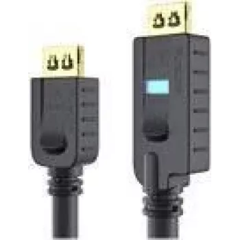 PureLink OneAV PI2010-150 - HDMI-Kabel mit Ethernet - HDMI männlich zu HDMI männlich - 15 m - Dreifachisolierung - Schwarz - rund, aktiv (PI2010-150)