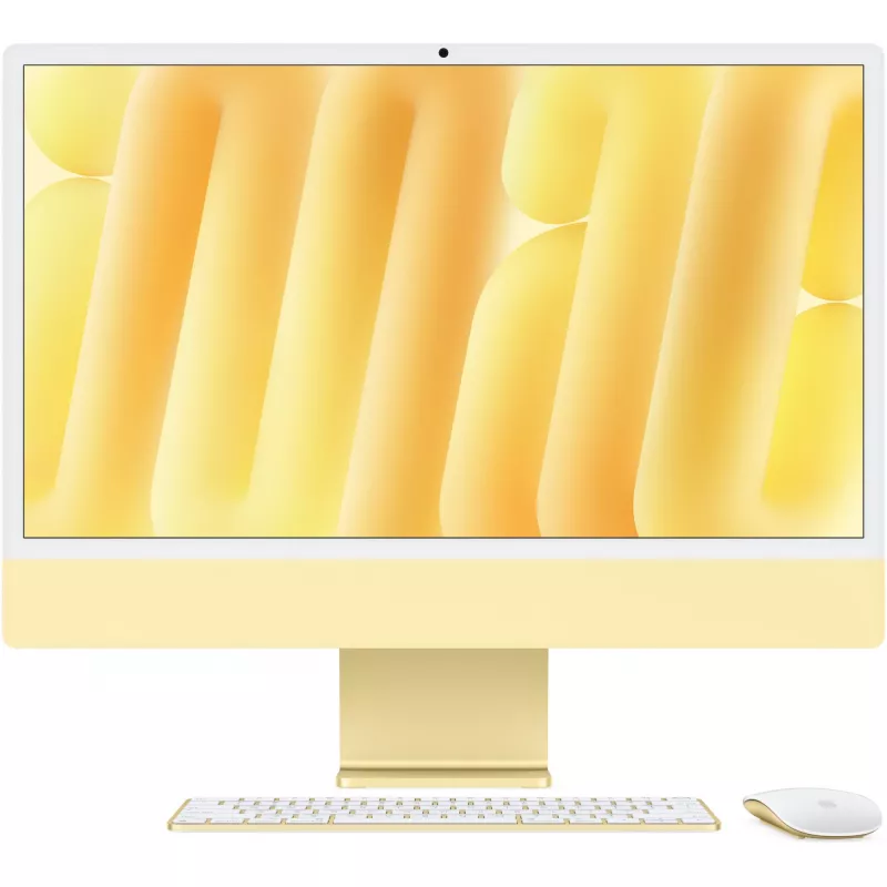 iMac Z1EL 59.62cm 23.5Zoll standard glass M4 10C CPU/10C GPU/16C N.E. 16GB 512GB SSD Gbit Eth MM NumKey TID DE żółty