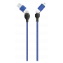 Kabel USB 2GO 797368 1.2 m USB A/USB C USB C/Lightning Czarny Niebieski