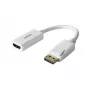 UNITEK Pozłacany konwerter DisplayPort DP na HDMI 4K UHD HDTV męski na żeński z audio - Y-6332 Biały