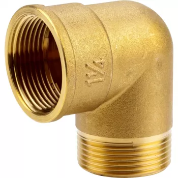 Kątowy mosiężny łącznik IG + AG 42 mm (G 1 1/4), przyłącze