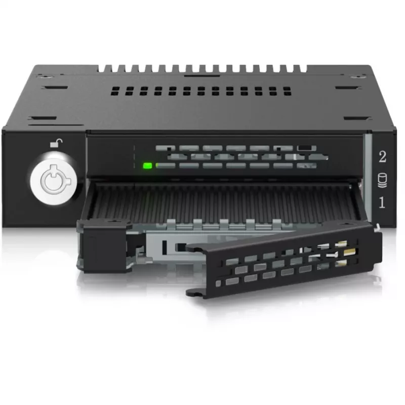 ICY DOCK - ToughArmor - MB834MK-B V2 - 2x M.2 NVMe na 1x wnękę 3,5 cala mobilna kieszeń metalowa z zamkiem na klucz SlimSAS 4i czarna