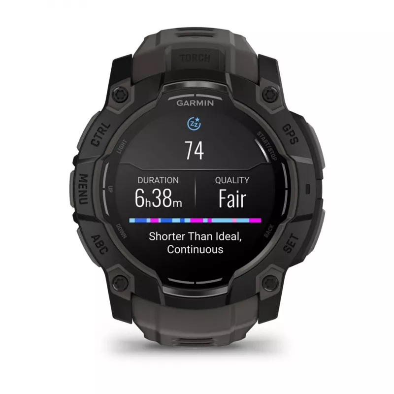 Garmin Instinct 3 AMOLED 3.3 cm (1.3) 50 mm Cyfrowy 416 x 416 pikseli Ekran dotykowy Czarny GPS (satelitarny)