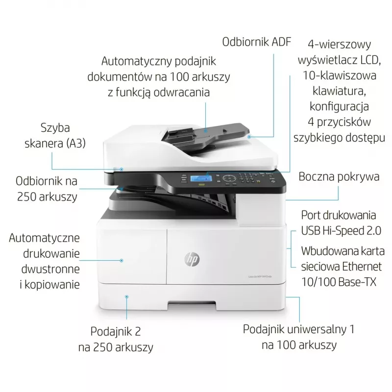 All-in-One Printer HP LaserJet M443nda Laser A3 1200 x 1200 DPI 24 ppm