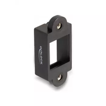 DeLOCK Uchwyt Keystone Ramka zatrzaskowa Czarny 18 mm x 40 mm x 10 mm