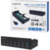 LogiLink USB 3.0 hub, 7-port 5.25 wewnętrzny, z portem szybkiego ładowania - Hub - 6 x SuperSpeed USB 3.0 + 1 x SuperSpeed USB 3.0 (ładowanie)